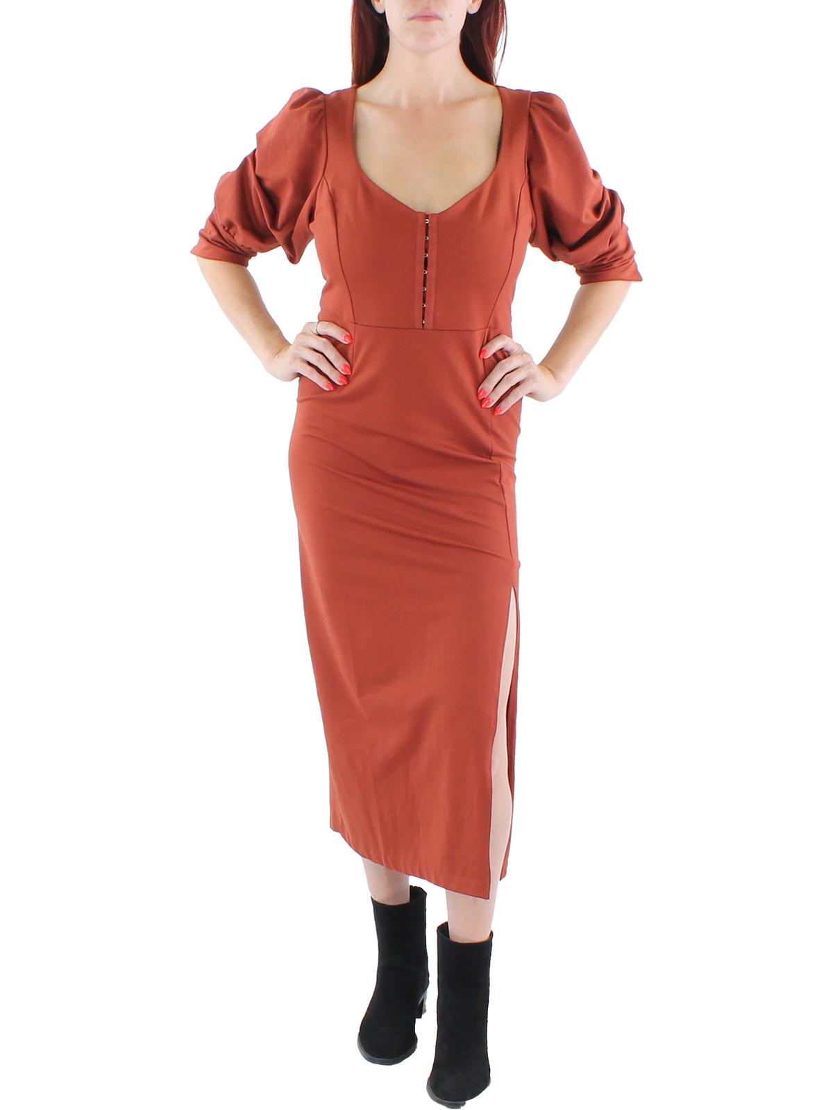 Damen-Maxikleid mit seitlichem Schlitz