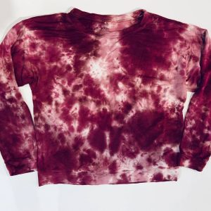 Burgunderfarbenes Kinder-Sweatshirt mit Batikmuster