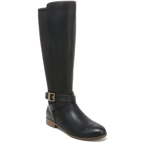 Rate kniehohe Stiefel – Kunstleder, hoher Schaft