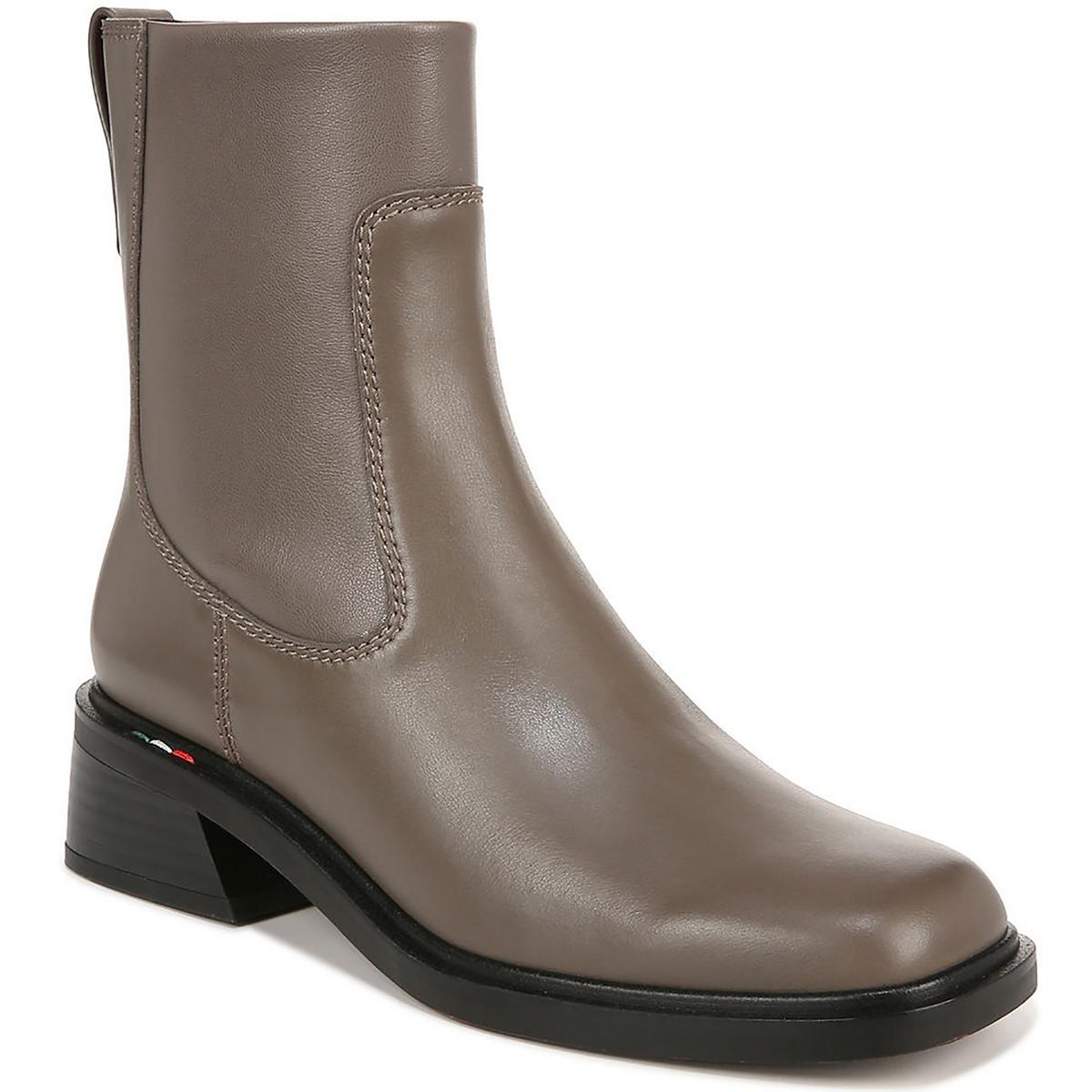 Gracelyn Leder-Stiefeletten mit eckiger Zehenpartie