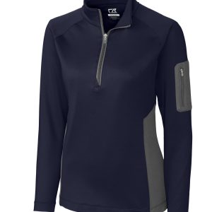 Cutter & Buck Shaw Hybrid Damenjacke mit halbem Reißverschluss