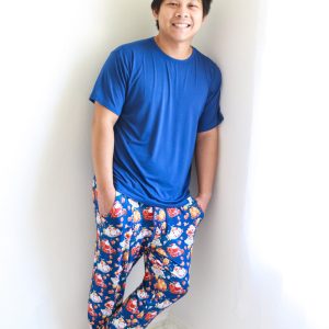 Tis the Sea-Sun (Santa) Herren-Set aus kurzärmeligem Oberteil und Jogginghose