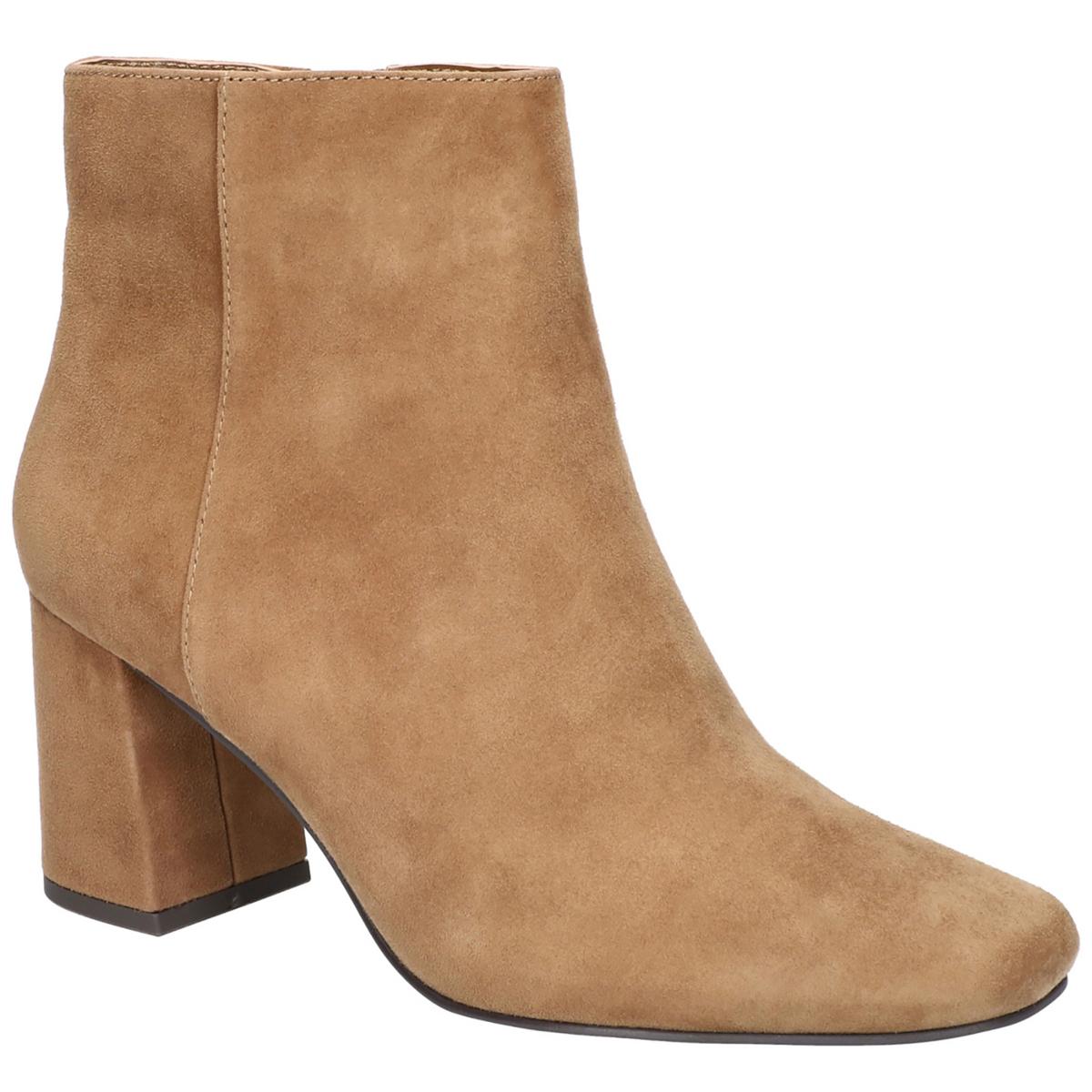 WILMA Veloursleder-Stiefeletten mit runder Zehenpartie