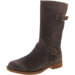 Delano Stiefel – Motorrad-Stil, Reißverschluss, Veloursleder