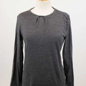 Shirt Top Bluse – Wollmischung, Damen, Grau