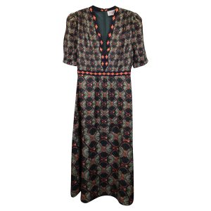 Saloni Tabitha C Kleid – Seide, Mehrfarbig – 7733840576572