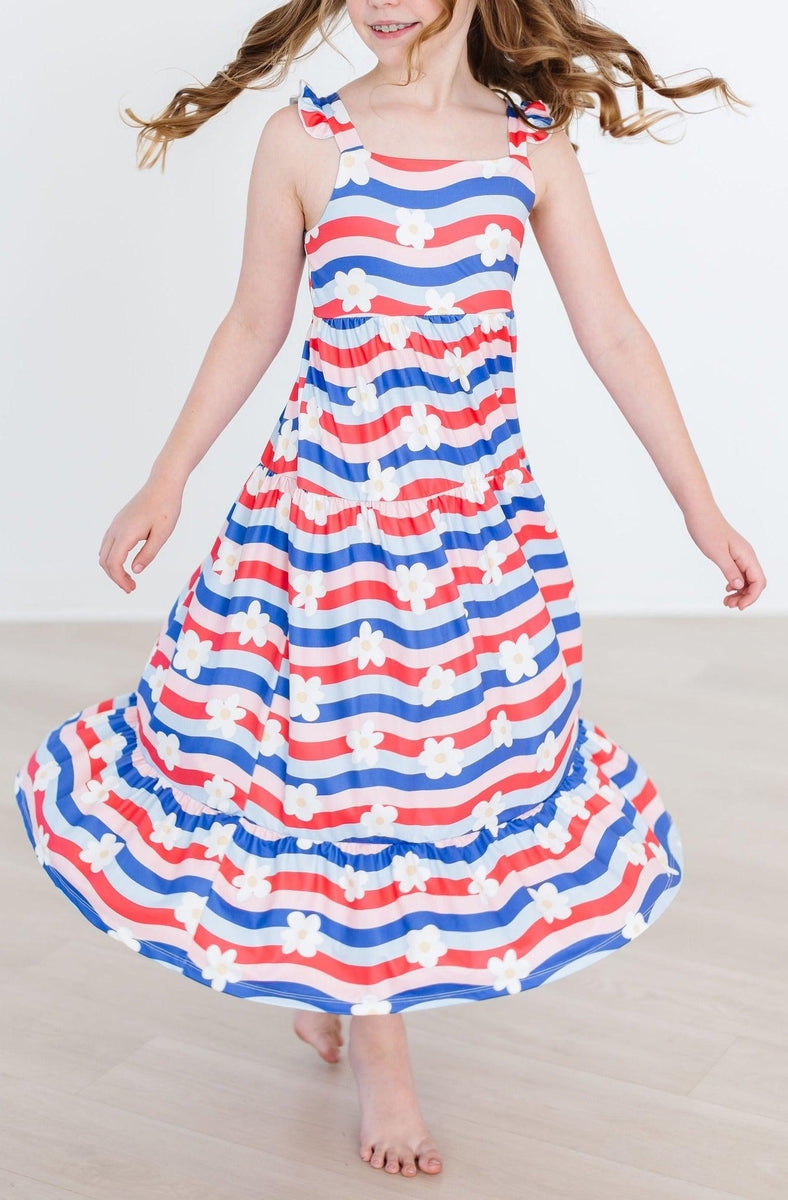 July Vibes Maxikleid – Rüschen