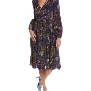 Etro Paisley Print Midikleid – Seide