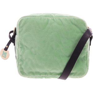 Gesteppte Schultertasche aus Velours