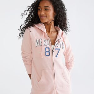 Aeropostale Nyc 87 Kapuzenpullover – durchgehender Reißverschluss