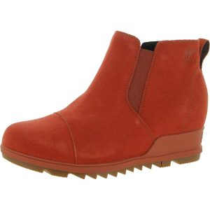 Evie elegante Lederstiefel mit Keilabsatz