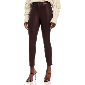 Beschichtete knöchellange Skinny-Jeans