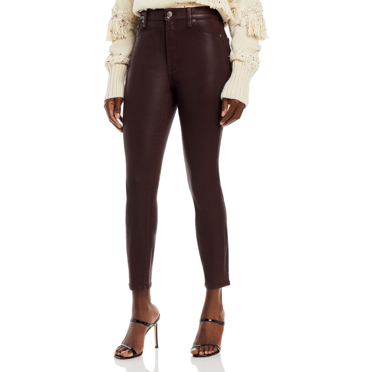 Beschichtete knöchellange Skinny-Jeans