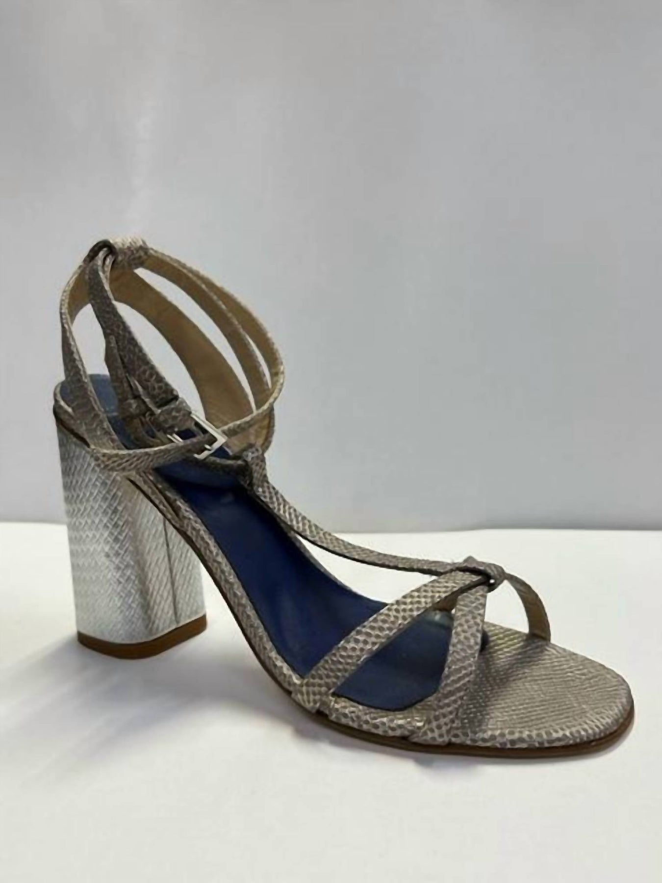 Lavagna Absatzschuhe mit T-Riemen – Rame/Grigio