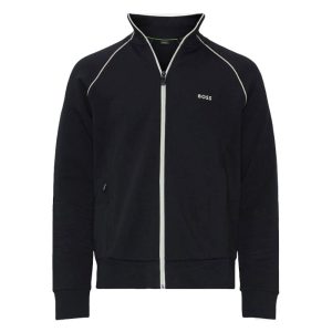 Hugo Boss Skaz 1 Herren-Sweatshirt mit durchgehendem Reißverschluss – Schwarz