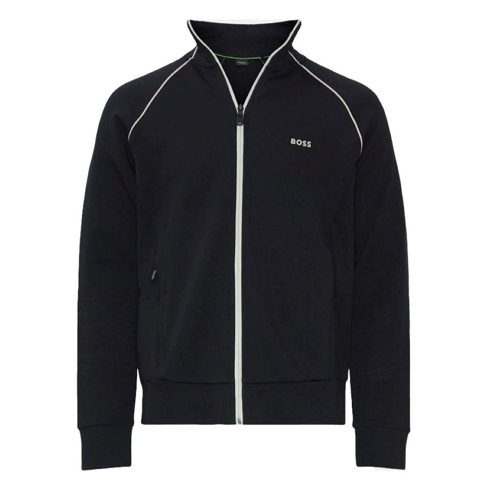 Hugo Boss Skaz 1 Herren-Sweatshirt mit durchgehendem Reißverschluss – Schwarz