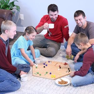 Aggravation Wahoo Murmel-Brettspiel, doppelseitig und handbemalt