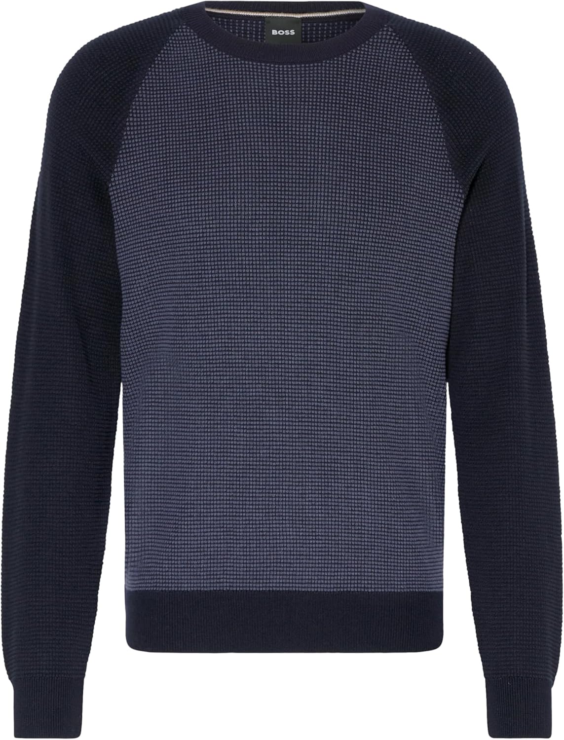 Hugo Boss Dairon Herren-Pullover aus Wolle mit Rundhalsausschnitt – Marineblau