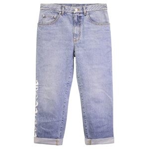 Alexander McQueen Jeans – Logo, mit Stickerei, Hellblau, Baumwolle, 7733741092924
