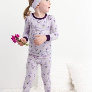 Estella Langarm-Schlafanzug – Lavender Butterfly