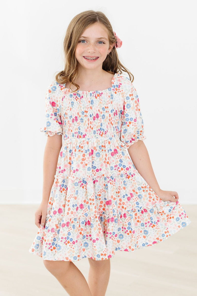 Meadow Magic Kleid – gesmokt, Rüschen