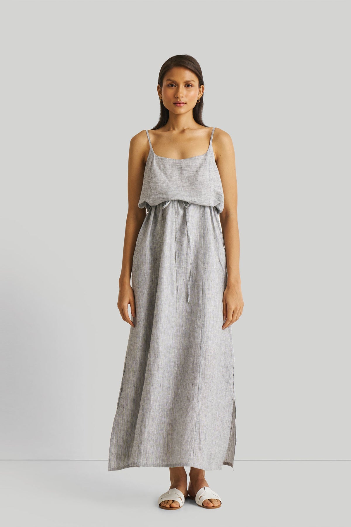 Hemdkleid mit Ballonärmeln – Weiß