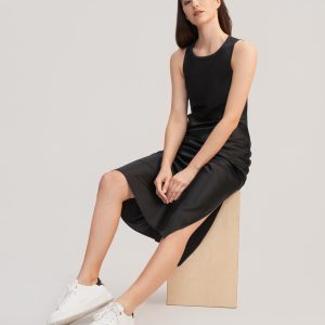 Chic Bias Maxikleid – locker fallender Schaft, Seide