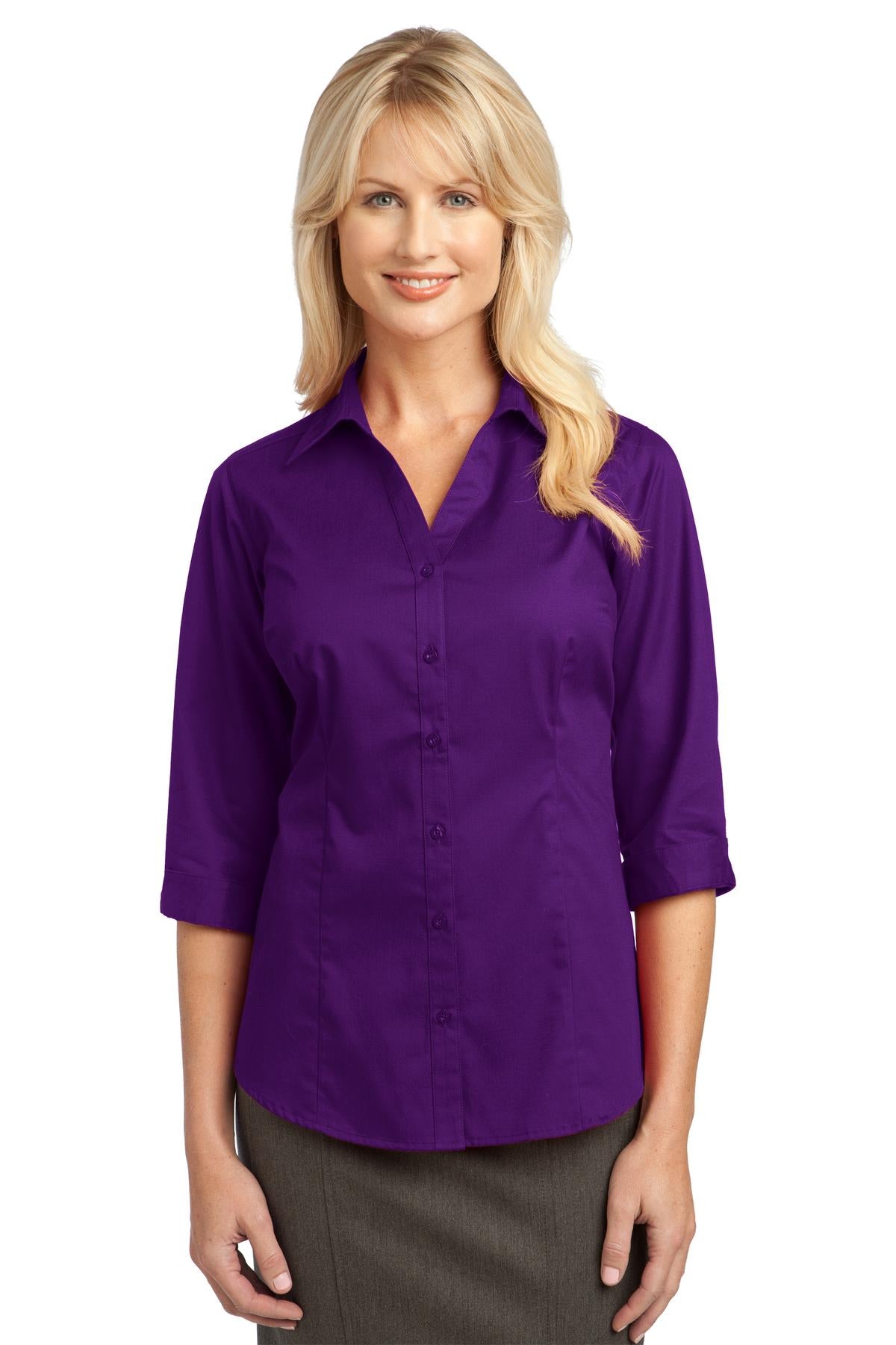 Port Authority Damen-Bluse mit 3/4-Ärmeln – L6290