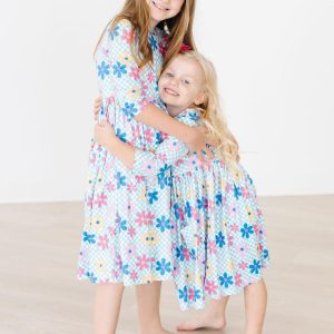 Crazy Daisy Kleid mit schwingendem Rock – 3/4-Ärmel, Taschen