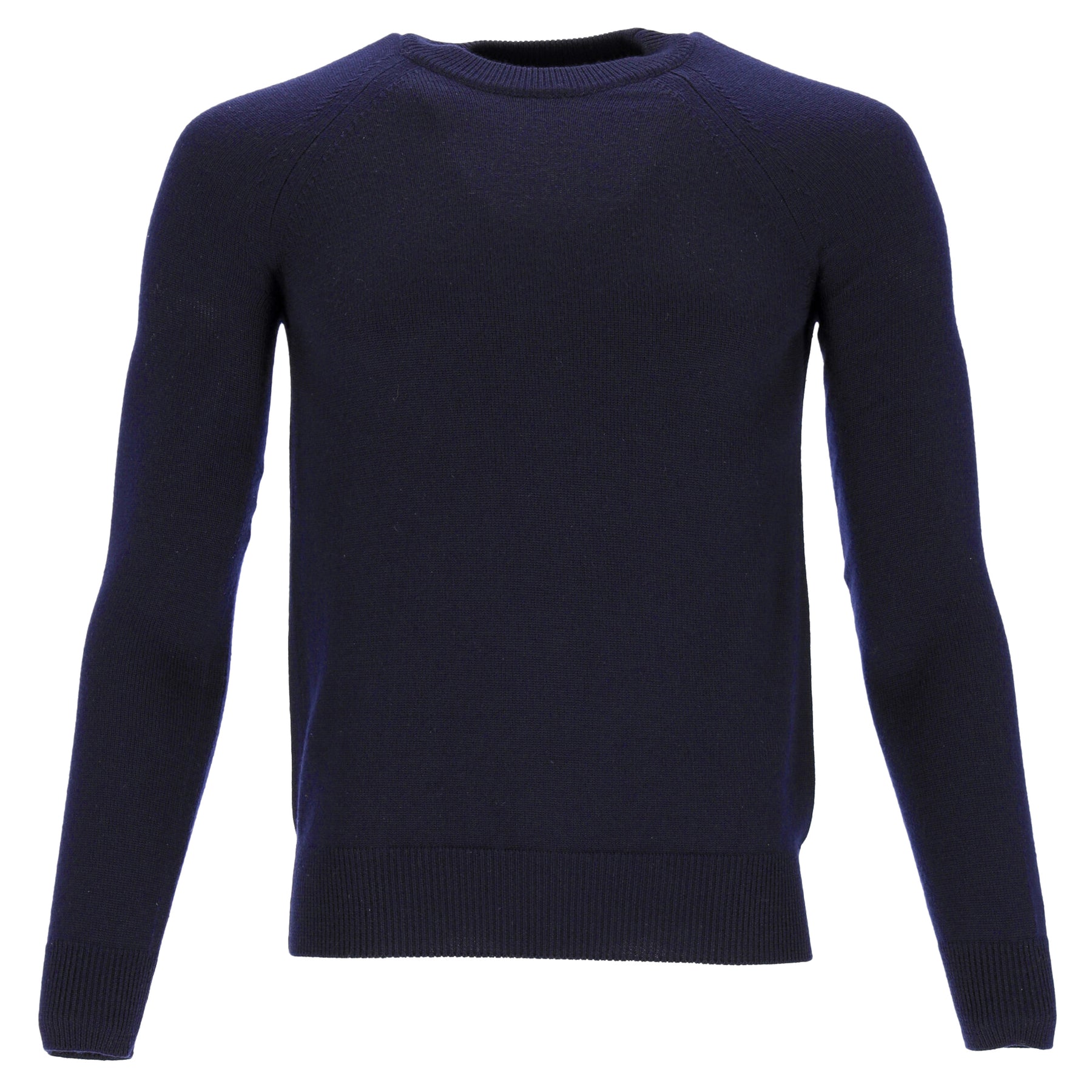 Saint Laurent Pullover – Rundhalsausschnitt, Marineblau, Blau, Wolle, 7748637524028