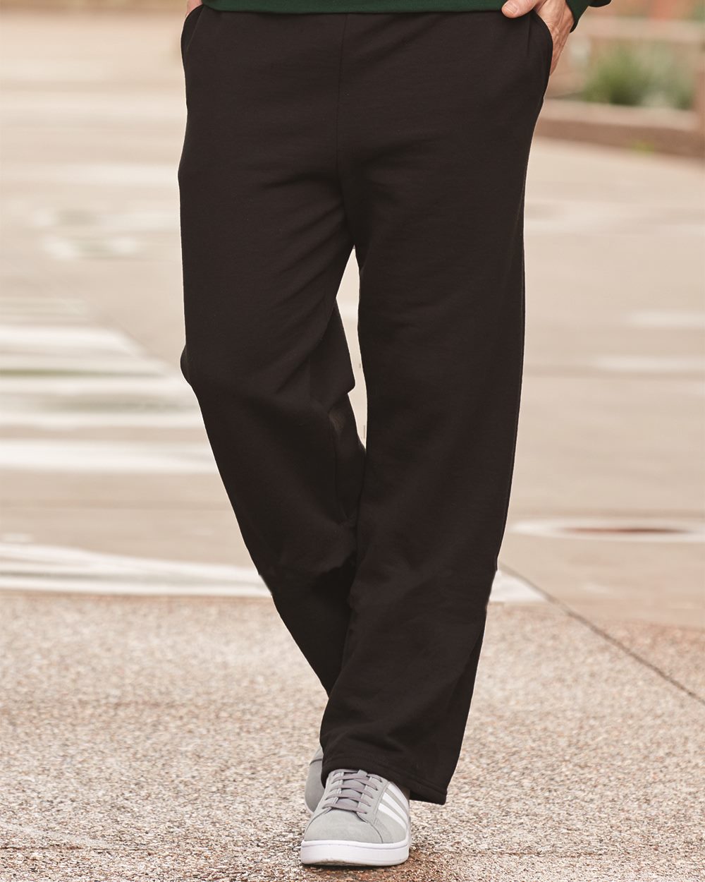 JERZEES NuBlend Herren-Hose mit offenem Beinabschluss und Taschen – 974MP
