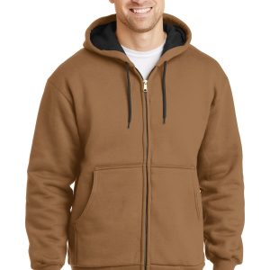 CornerStone schweres Herren-Kapuzen-Sweatshirt mit durchgehendem Reißverschluss und Thermofutter – CS620