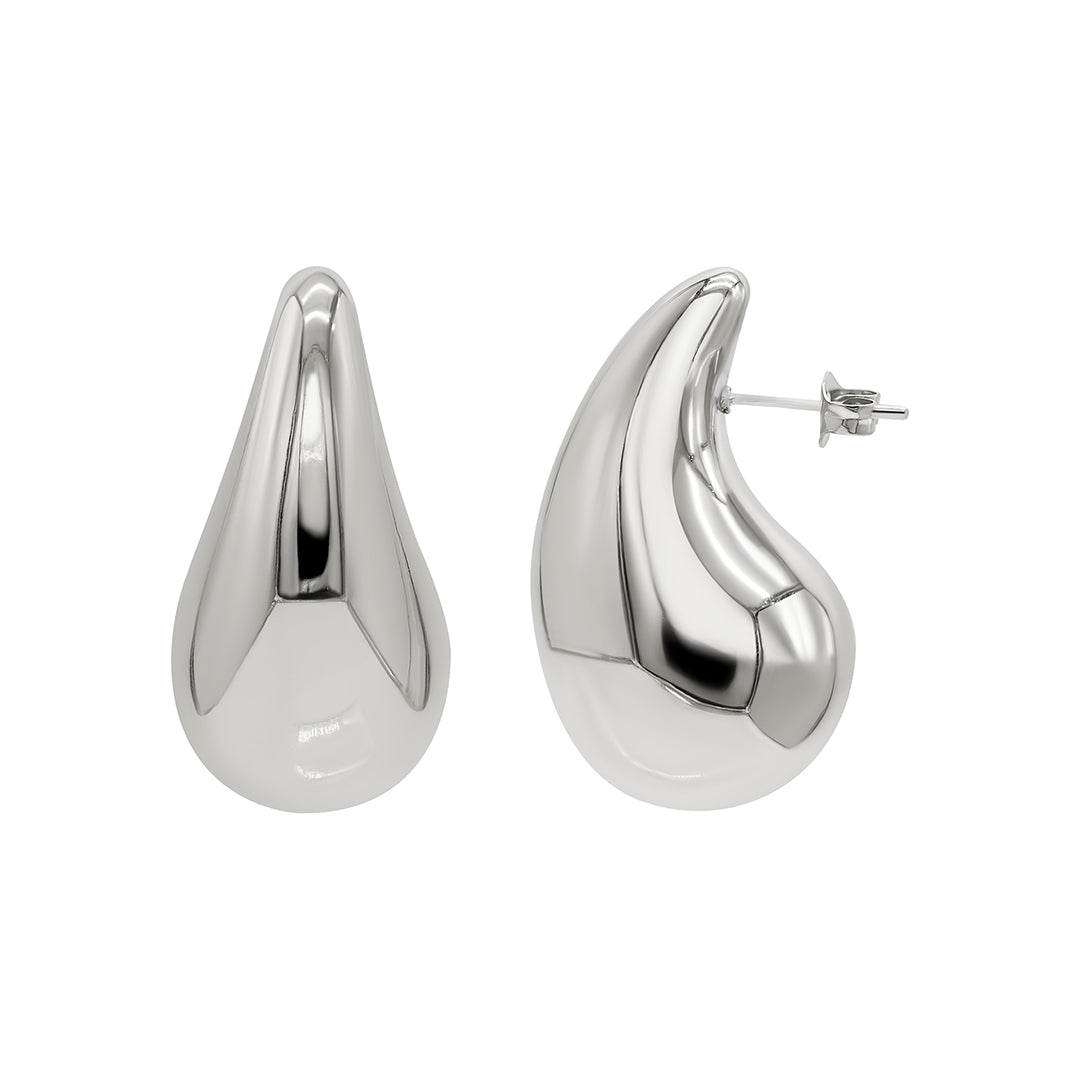 Ohrstecker – wasserabweisend, plastische Form, Tropfenform