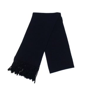 Schal – Zopfstrick, Marineblau, Wolle