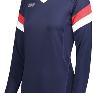 High Five TruHit dreifarbiges langärmeliges Mädchen-Volleyballtrikot