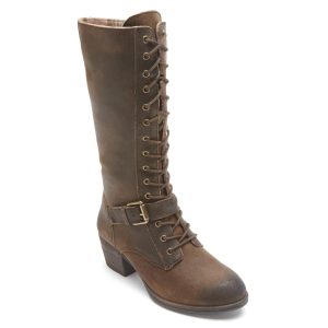 Anisa hohe Damen-Schnürstiefel in Hellbraun