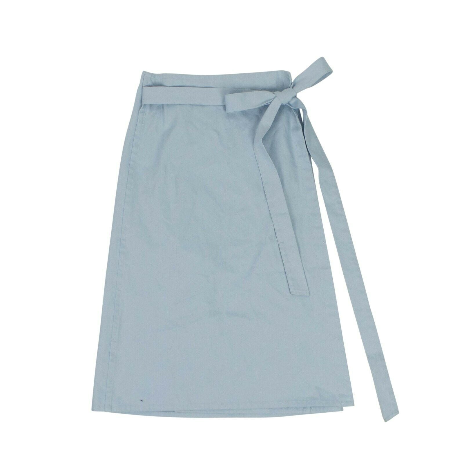 Hellblauer Midi-Wickelrock mit hohem Bund