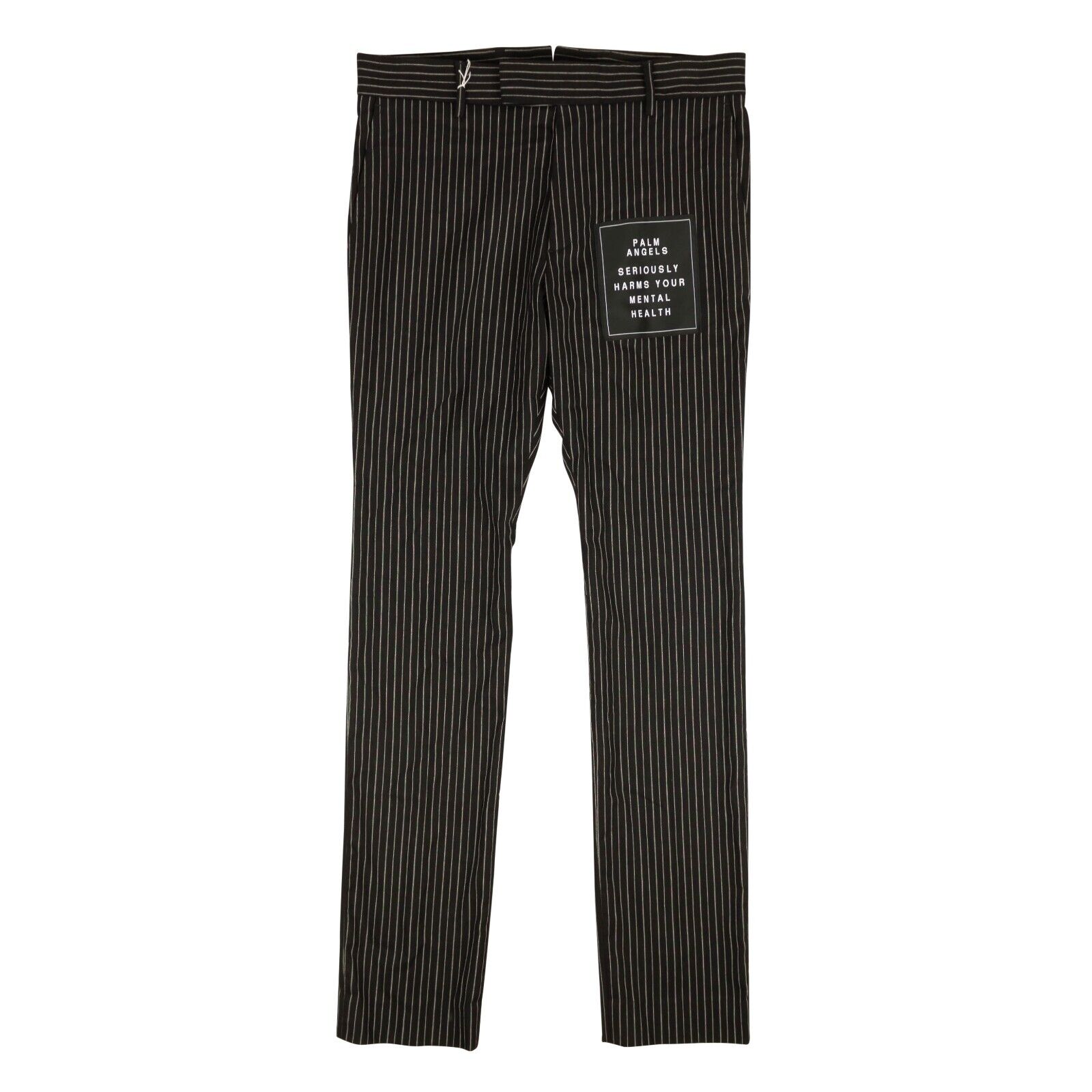 Schwarze Hose mit Nadelstreifen