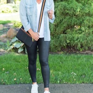 7287460823100 Leggings – Kunstleder, Schwarz