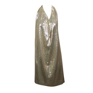 Bottega Veneta Paillettenkleid in Gold