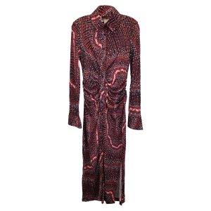 Altuzarra Claudia 7733655765052 Hemdkleid – Viskose, Midi-Länge, Rot