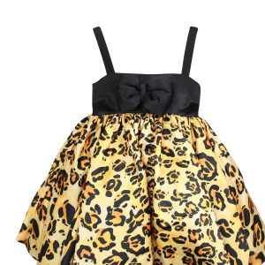 Richard Quinn Ballonkleid mit Leopardenmuster – Leopard