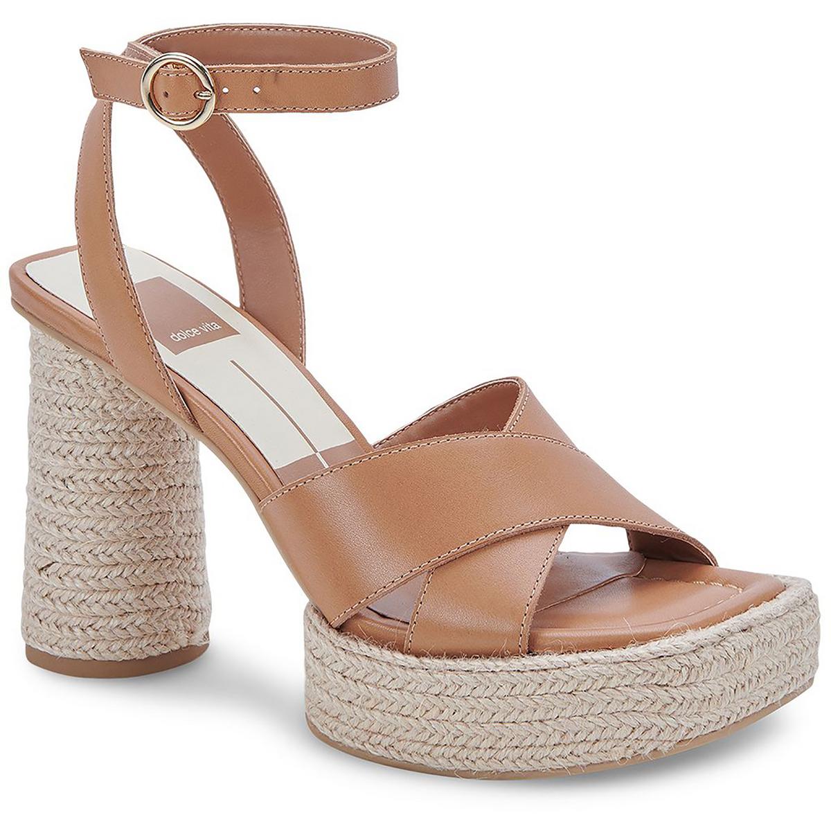 Arlow Leder-Espadrilles mit Knöchelriemen