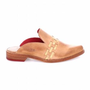 Asenet Mules – Tan Gold Rustic