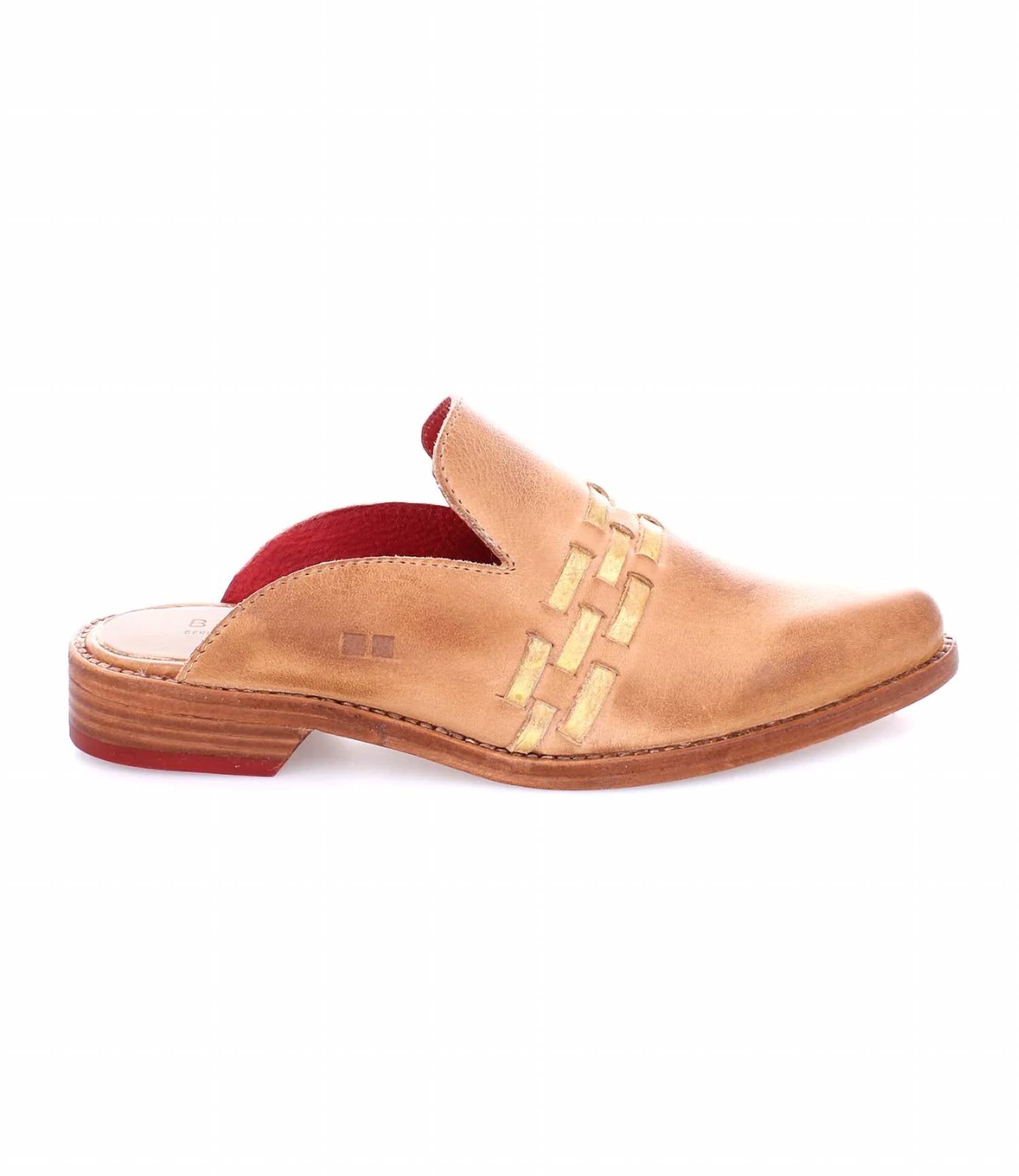 Asenet Mules – Tan Gold Rustic