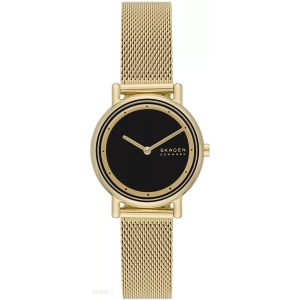 Skagen Signatur Lille Damen Armbanduhr – Zifferblatt: Goldfarben
