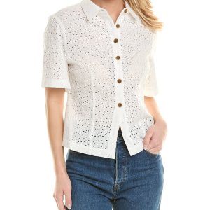 Rebecca Taylor Bluse mit Lochstickerei