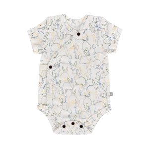 Kurzer Baby-Body mit Häschenmotiv