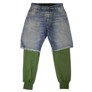 Unravel Project Baggy-Jeans mit Rippbündchen in Denim