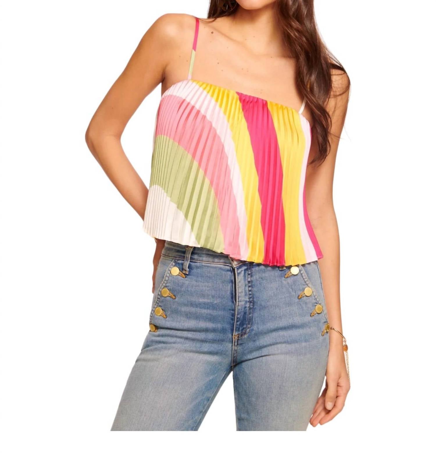 Sarah 7732541456444 Tanktop – mehrfarbig, Falten